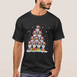 T-shirt Chapeau de Père Noël Rough Collie Amoureux des Chi