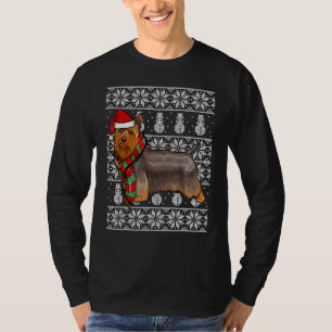 T-shirt Chapeau de Père Noël Xmas Terrier Soie Noël dégueu
