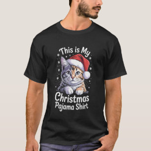 T-shirt Chapeau de Santa Chat Mignon Noël Xmas Chatons pou