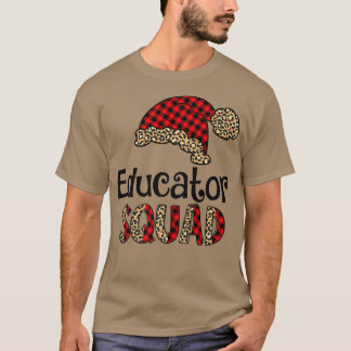 T-shirt Chapeau de Santa éducateur Buffalo Plaid Léopard D