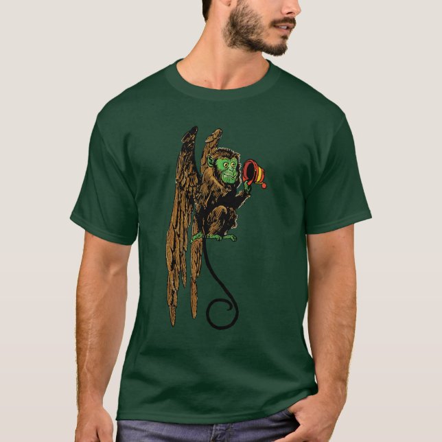 T-shirt Chapeau de singe volant maléfique de l'assistant v (Devant)
