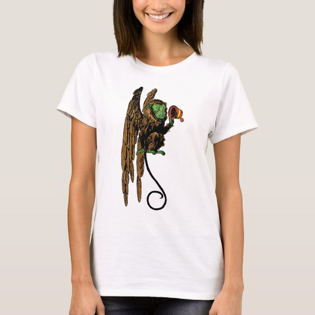 T-shirt Chapeau de singe volant maléfique de l'assistant v (Devant)