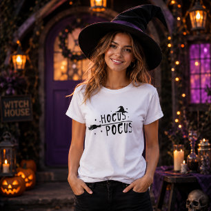 T-shirt Chapeau de Sorcière Balai Hocus Pocus Halloween