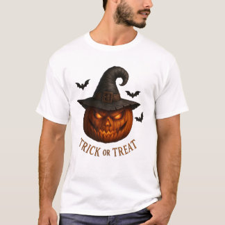 T-shirt Chapeau de sorcière citrouille Trick or Treat Desi