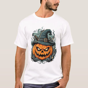 T-shirt Chapeau de Sorcière de Citrouille d'Halloween Dess
