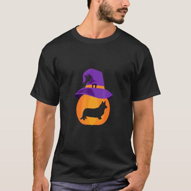 T-shirt Chapeau de sorcière de citrouille Halloween Welsh  (Devant)