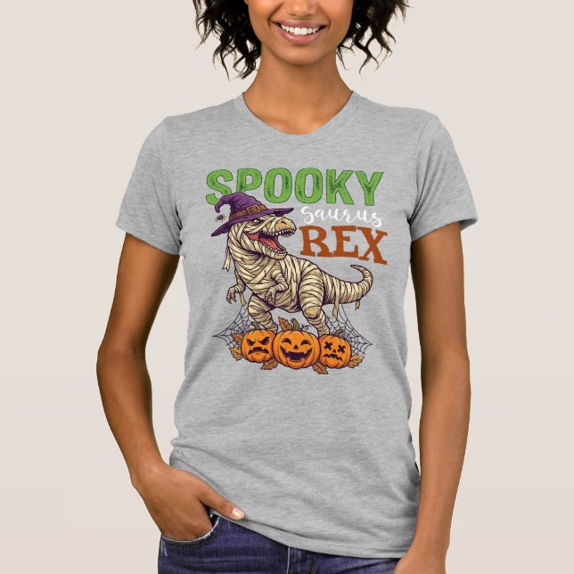 T-shirt Chapeau de sorcière de dinosaure de mummy Saurus R (Devant)