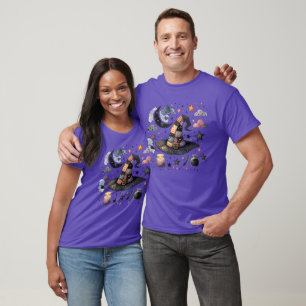 T-shirt Chapeau de sorcière fantaisiste et magie céleste