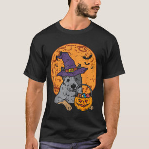 T-shirt Chapeau de Sorcière Lune Citrouille Lanterne Hallo
