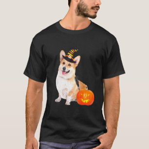 T-shirt Chapeau de sorcière pour Pembroke Welsh Corgi Hall