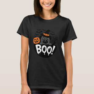 T-shirt Chapeau de sorcière Pug noir Chauves-souris Citrou