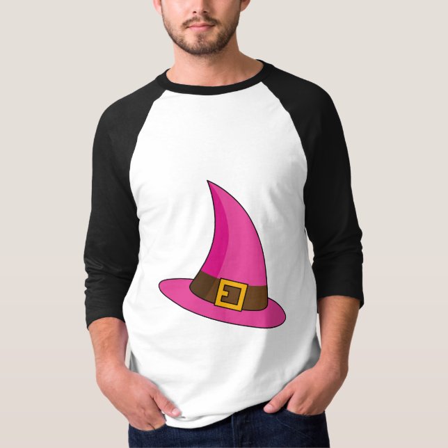 T-shirt Chapeau de sorcière rose (Devant)