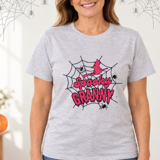 T-shirt Chapeau de sorcière rose Halloween de grand-mère e