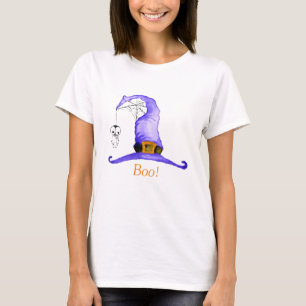 T-shirt Chapeau de sorcières fantaisiste Boo! 
