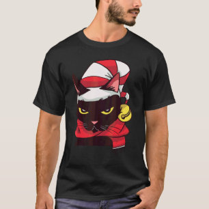 T-shirt Chapeau Écharpe de Costume de Noël Chats Colériq