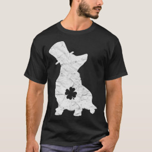 T-shirt Chapeau Rétro Corgi Trèfle Irlandais Chien St Patr