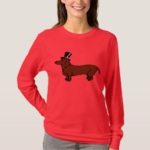 T-shirt Chapeau supérieur Brown Dachshund