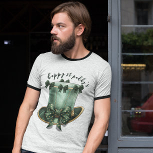 T-shirt Chapeau supérieur Leprechaun avec poches à points 