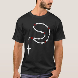 T-shirt Chapelet catholique crucifix foi chrétienne