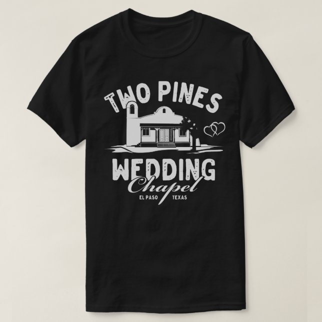 T-shirt Chapelle Mariage de deux pins (Design devant)