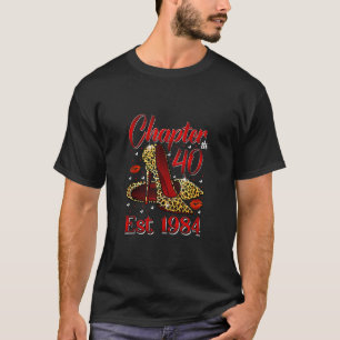 T-shirt Chapitre 40 ans EST 1984 40e anniversaire Leopard