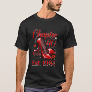 T-shirt Chapitre 40 ans EST 1984 40e anniversaire Rouge Hi