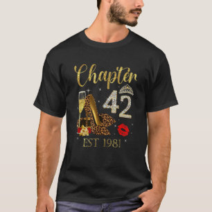 T-shirt Chapitre 42 Ans EST 1981 42e Anniversaire Vin Leop