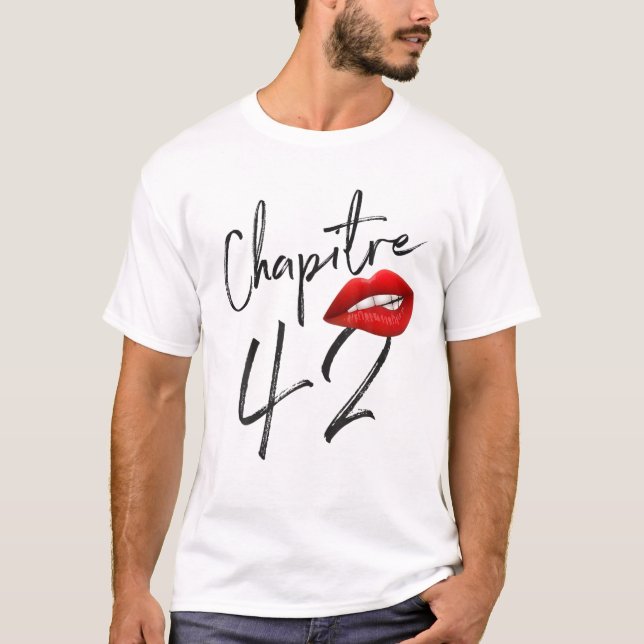T-shirt Chapitre 42 Ans Joyeux Anniversaire Nées En 1980 L (Devant)