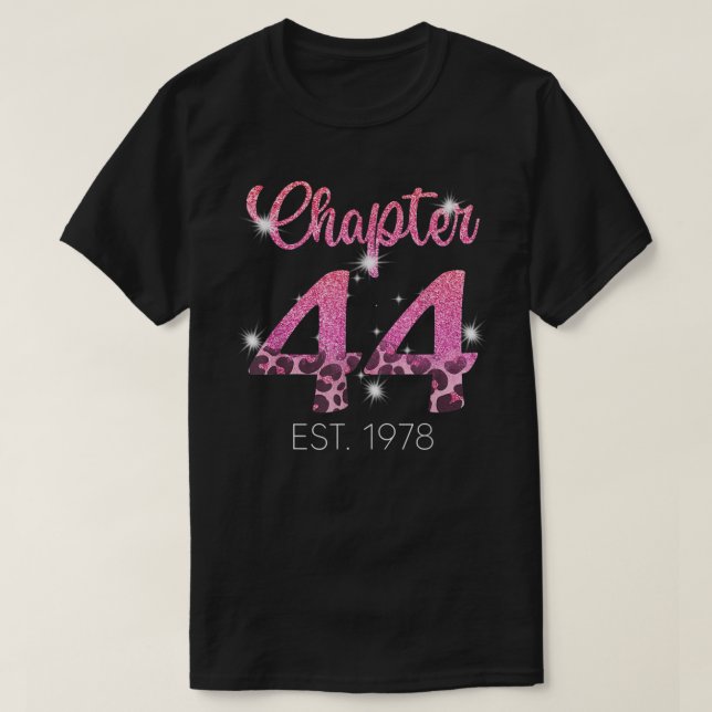 T-shirt Chapitre 44 EST 1978 44e anniversaire Don de thé p (Design devant)