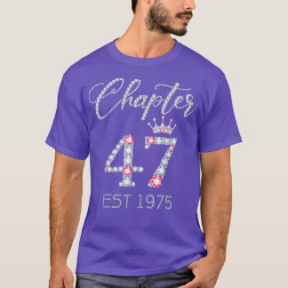 T-shirt Chapitre 47 EST 1975 47E Anniversaire Dons De Dos