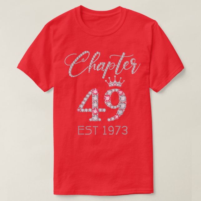 T-shirt Chapitre 49 EST 1973 49E Anniversaire Dons De Dos  (Design devant)