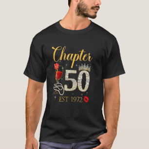 T-shirt Chapitre 50 ans Est 1972 50e anniversaire Rose rou