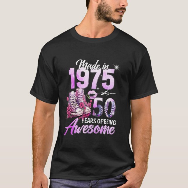 T-shirt Chapitre 50 Fabuleux EST 1975 50e anniversaire flo (Devant)