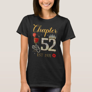 T-shirt Chapitre 52 ans EST 1971 52e anniversaire Rose rou
