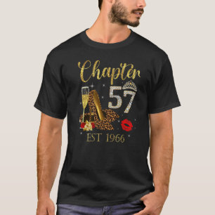 T-shirt Chapitre 57 Années EST 1966 57e Anniversaire Vin L