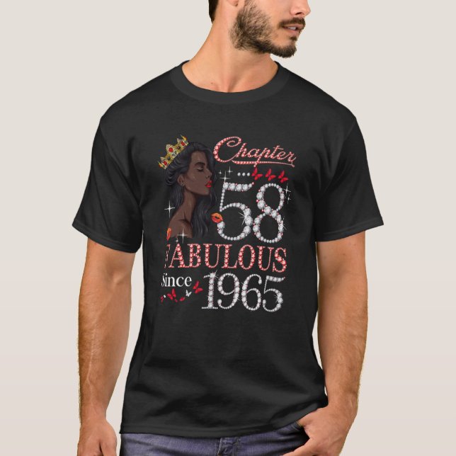 T-shirt Chapitre 58 Fabuleux depuis 1965 58e Anniversaire  (Devant)