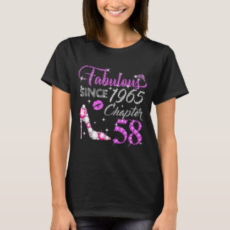 T-shirt Chapitre 58 Fabuleux depuis 1965 58e anniversaire