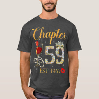 T-shirt Chapitre 59 ans EST 1963 59e anniversaire Rose rou
