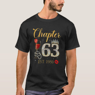 T-shirt Chapitre 63 Années EST 1959 63E Anniversaire Red R