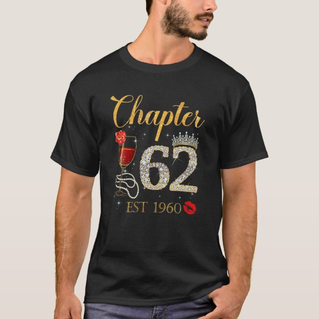 T-shirt Chapitre 63 Années EST 1960 62E Anniversaire Rose  (Devant)