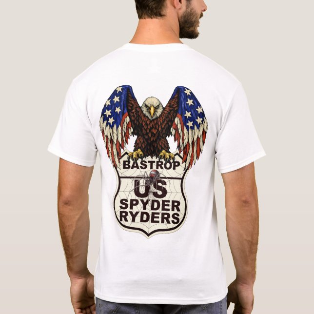 T-shirt Chapitre de Bastrop - Logo d'aigle 2s (Dos)