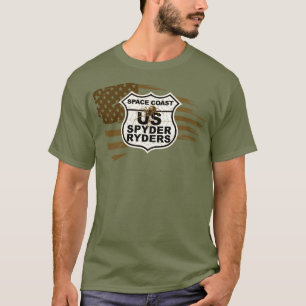 T-shirt Chapitre de Space Coast - Drapeau en lambeaux sépi