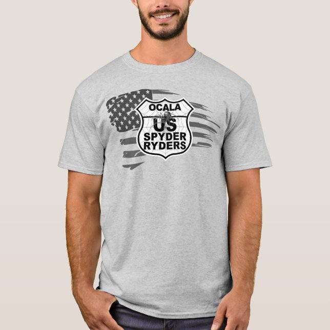 T-shirt Chapitre d'Ocala - Drapeau bw (Devant)