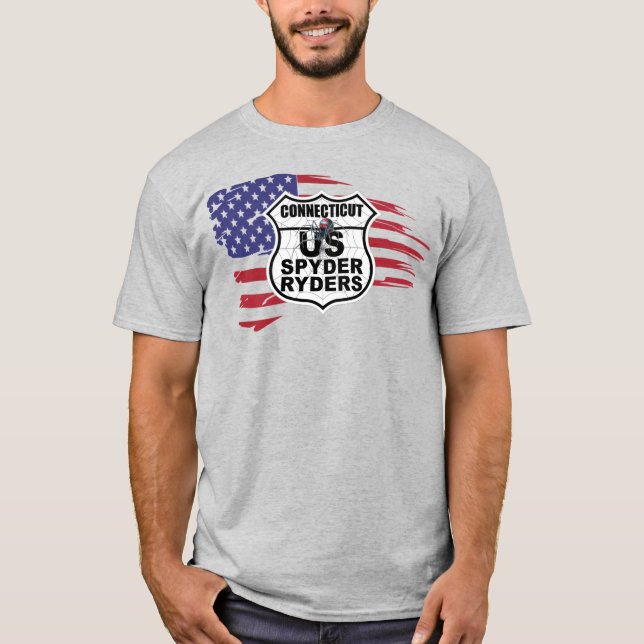 T-shirt Chapitre du Connecticut - Drapeau en lambeaux (Devant)