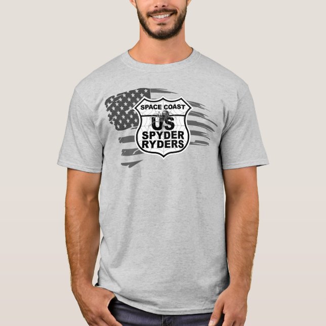 T-shirt Chapitre Space Coast - Drapeau en lambeaux bw (Devant)