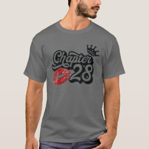 T-shirt Chapitre vintage 28 Lèvres Classy Joyeux Anniversa