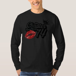 T-shirt Chapitre vintage 74 Lèvres Classiques Joyeux Anniv