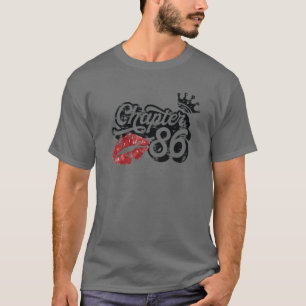 T-shirt Chapitre vintage 86 Lèvres Classy Joyeux Anniversa