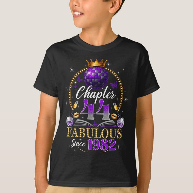 T-shirt Chapter 44 Since 1982 Purple Disco Ball 44th Birth (Devant)