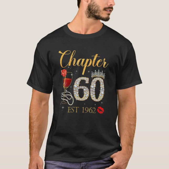 T-shirt Chapter 60 Years EST 1962 60Th Birthday Red Rose W (Devant)